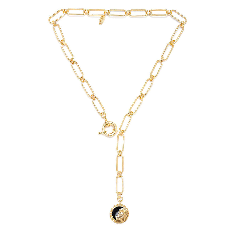 Zariin Gold Soul of the Lion Leo Zodiac Necklace