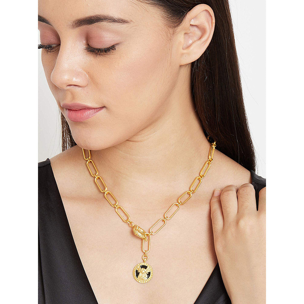 Zariin Gold Soul of the Virgin Virgo Zodiac Necklace