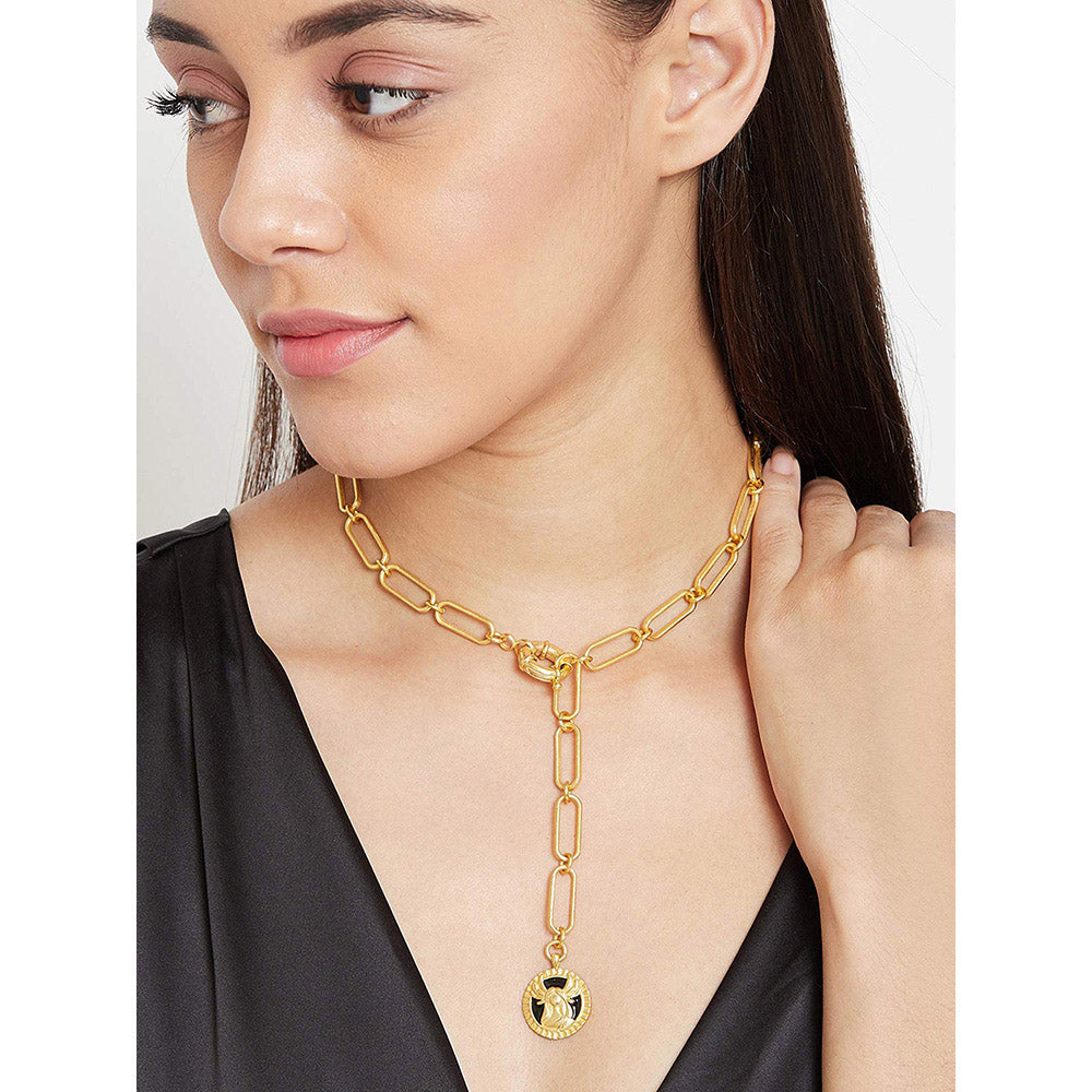 Zariin Gold Soul of the Virgin Virgo Zodiac Necklace