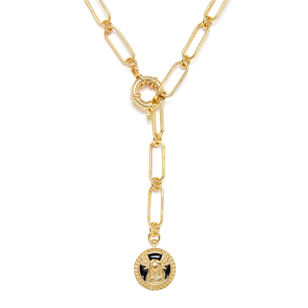 Zariin Gold Soul of the Virgin Virgo Zodiac Necklace