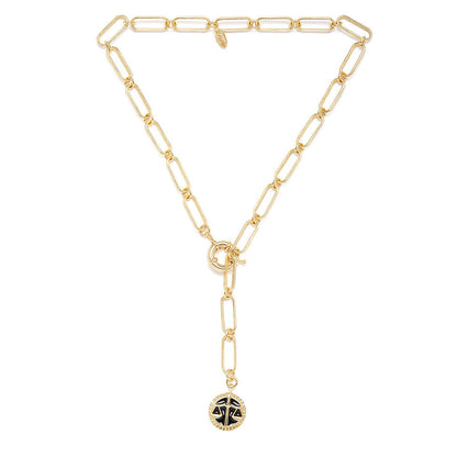 Zariin Gold Soul of the Scale Libra Zodiac Necklace
