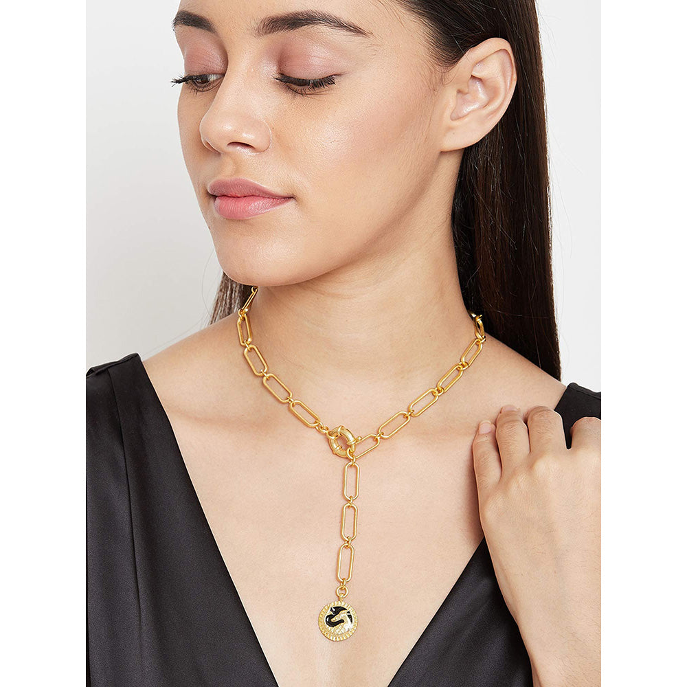 Zariin Gold Soul of the Sea Goat Capricorn Zodiac Necklace