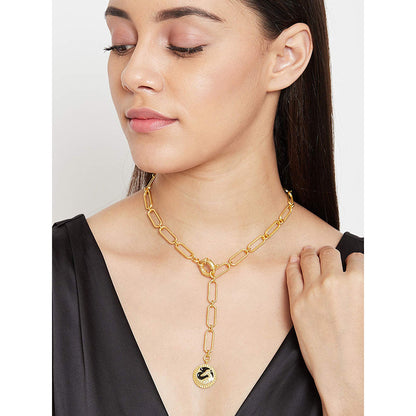 Zariin Gold Soul of the Sea Goat Capricorn Zodiac Necklace