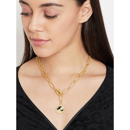 Zariin Gold Soul of the Water Bearer Aquarius Zodiac Necklace