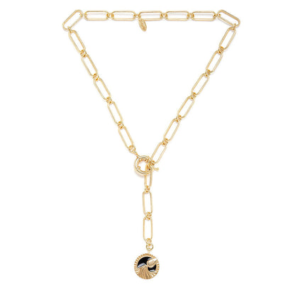 Zariin Gold Soul of the Water Bearer Aquarius Zodiac Necklace