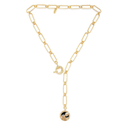 Zariin Gold Soul of the Water Bearer Aquarius Zodiac Necklace