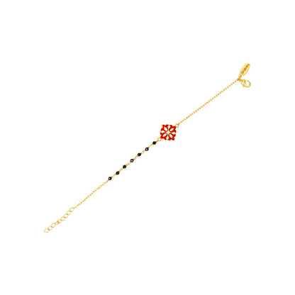 ZARIIN Red & White Floral Bhai Bhabhi Gift Box