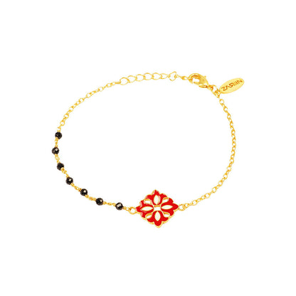 ZARIIN Red & White Floral Bhai Bhabhi Gift Box