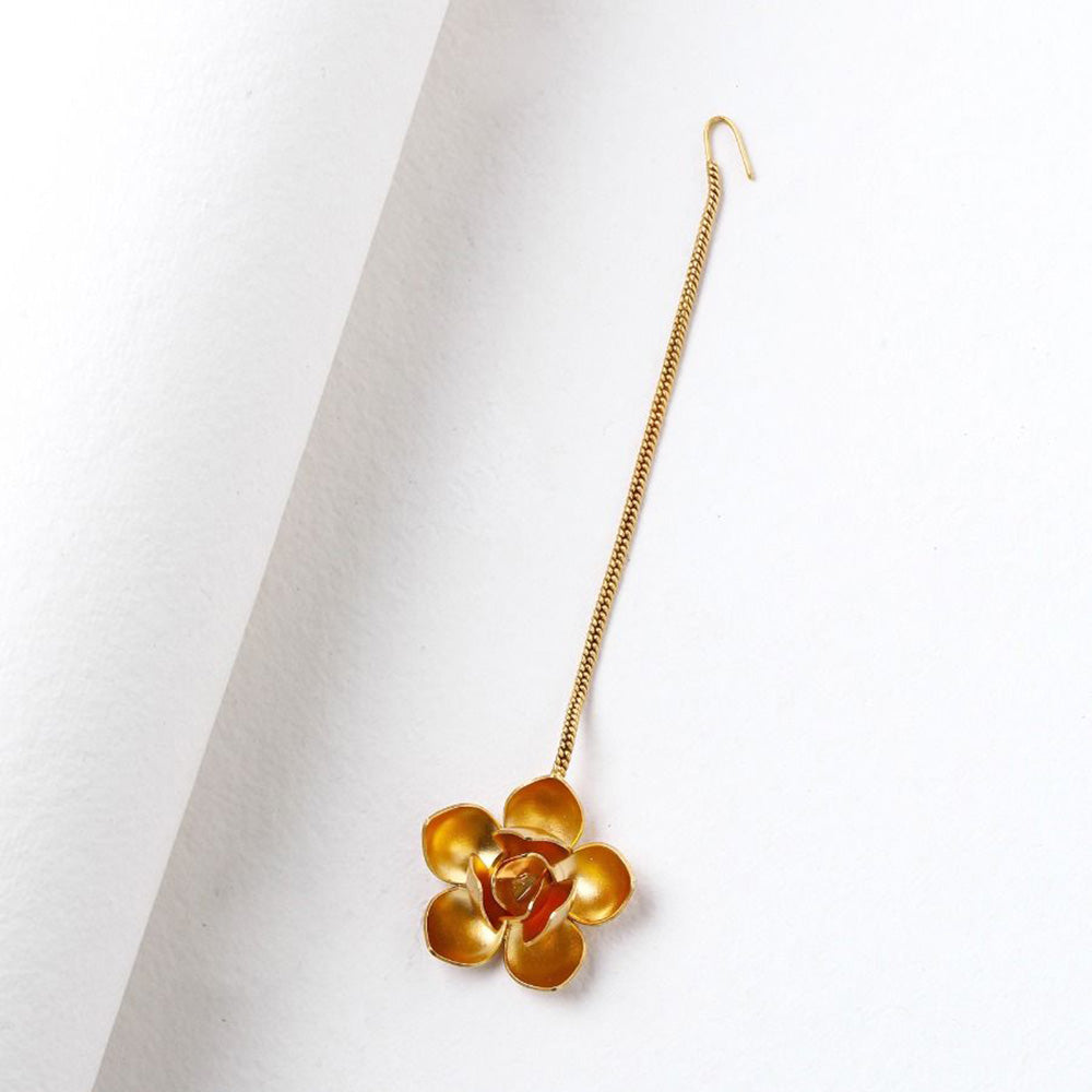 Suhani Pittie Gold Toned Magnolia Maangtika