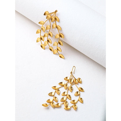 Suhani Pittie Gold Toned Foliage Drop Earrings
