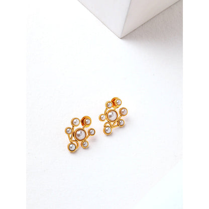 Suhani Pittie Gold Toned Pearl Cluster Earrings