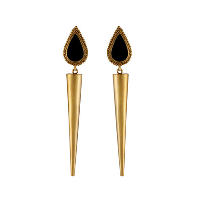 Suhani Pittie Black 22k Gold Plated Earrings