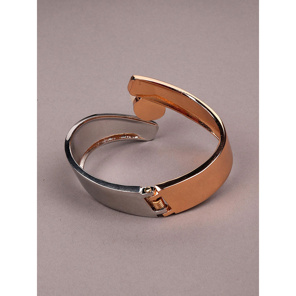 Odette Deep Gold and Metallic Grey Tone Bracelet