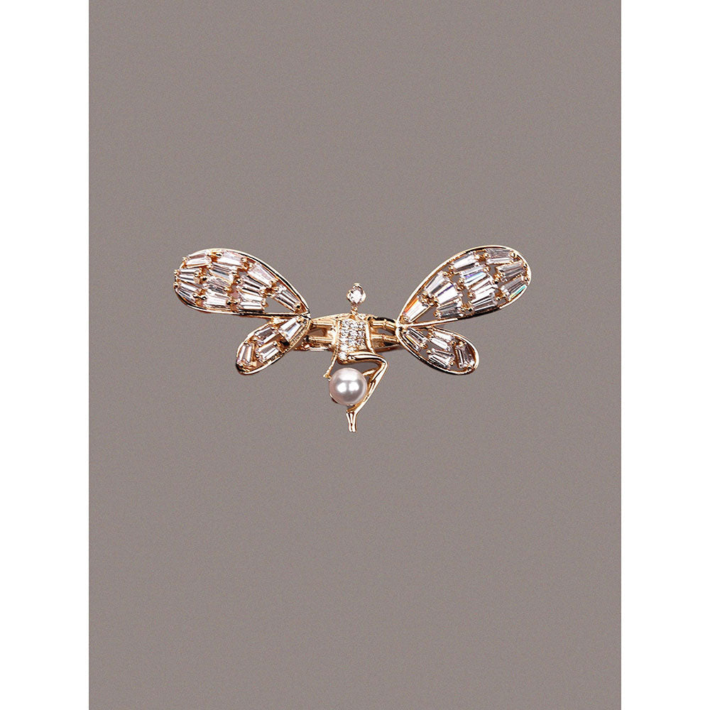 Odette Butterfly Shaped Gold Tone Finger Ring