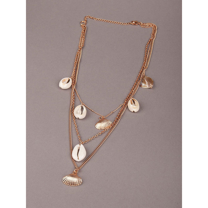 Odette Shells Multi-Layered Gold Tone Necklace