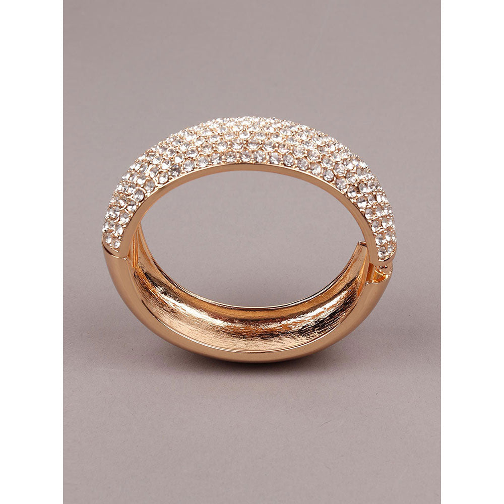 Odette Gold-Tone Crystal-Embellished Curved Kada