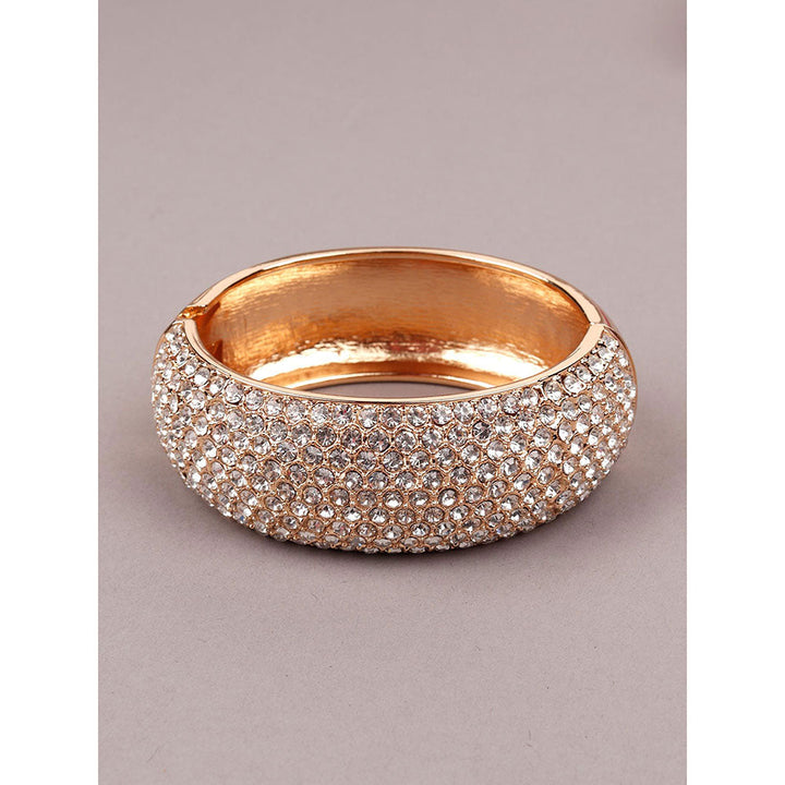 Odette Gold-Tone Crystal-Embellished Curved Kada