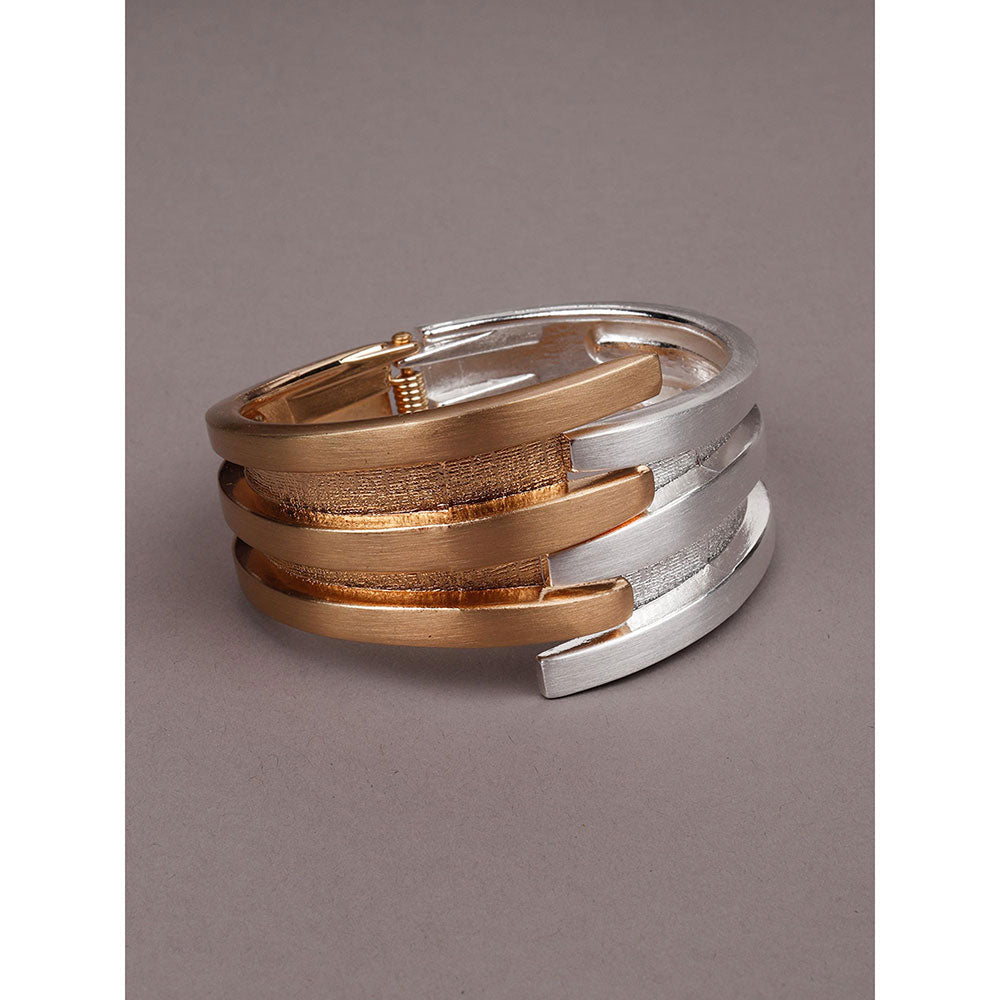 Odette Dual Coloured Gold and Stunning Silver Bracelet