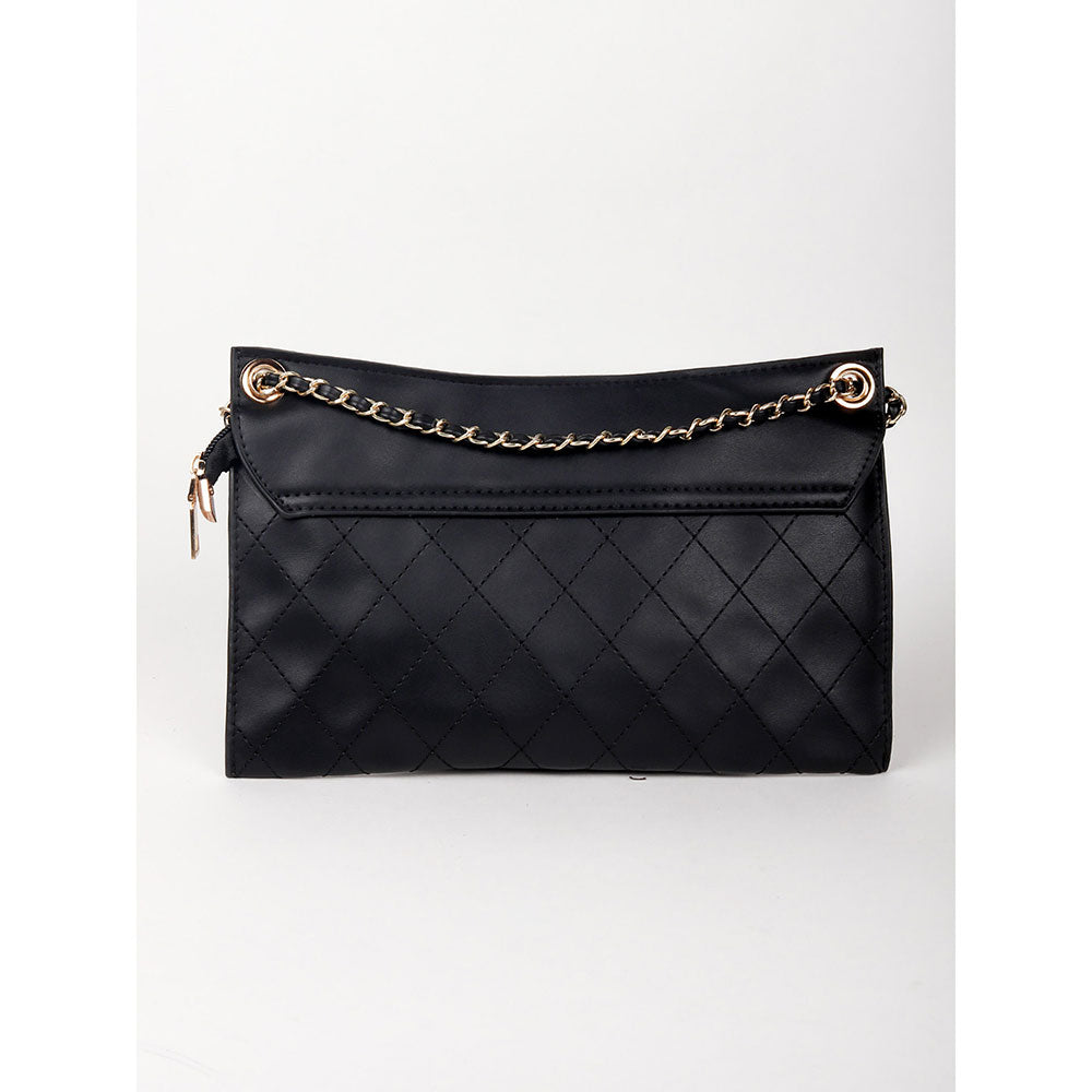 Odette Classic Black Matte Sling Bag