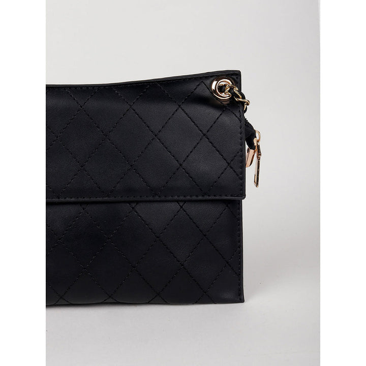 Odette Classic Black Matte Sling Bag