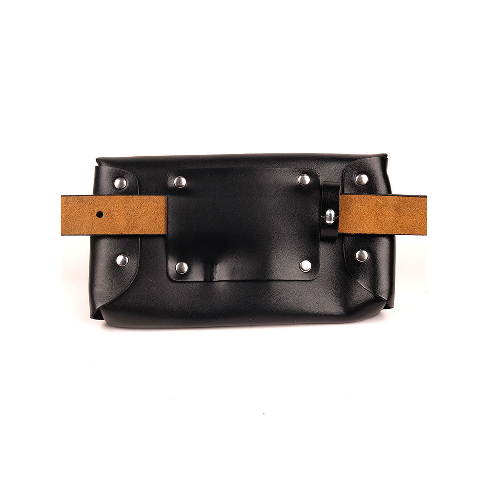 Odette Classic Smooth Black Waist Belt Bag