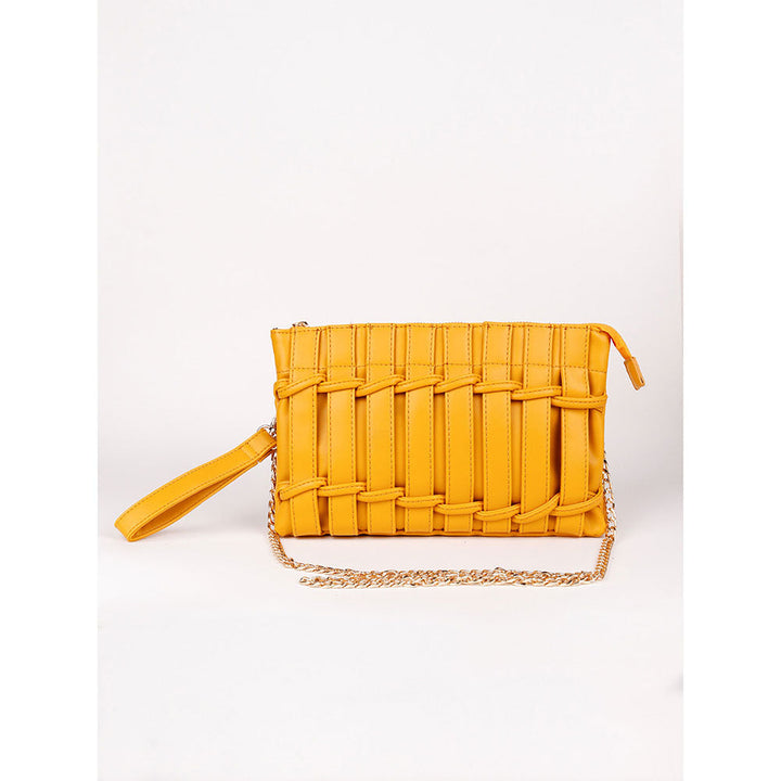 Odette Bright Mustard Yellow Textured Sling Bag