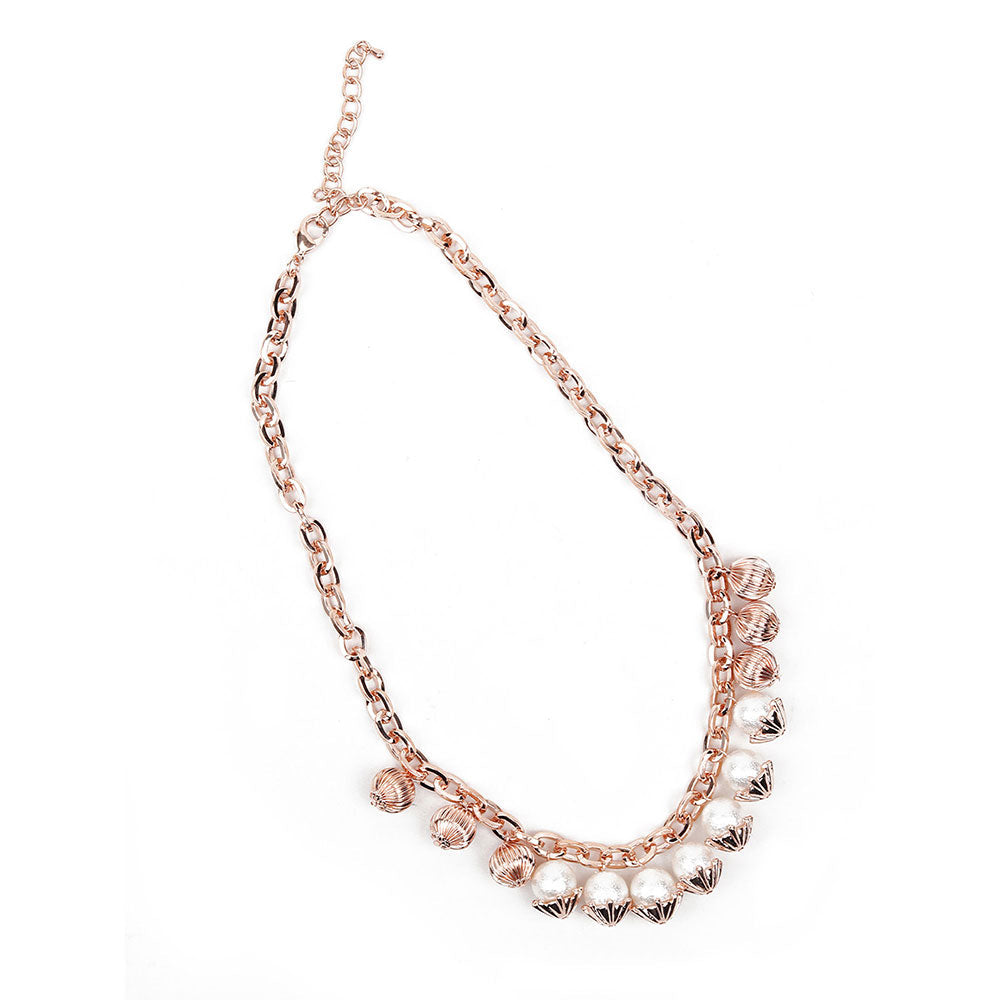 Odette Gold-Tone Embellished Pearl Necklace