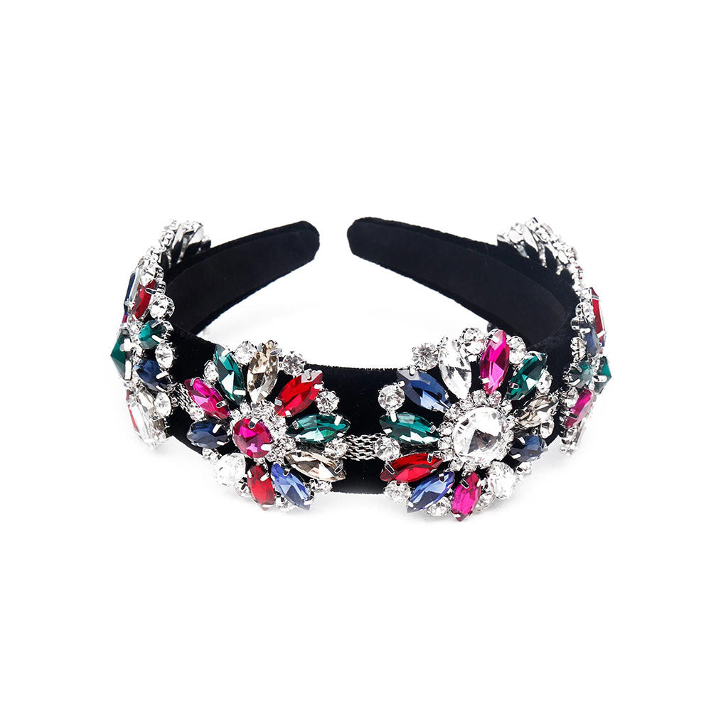 Odette Gorgeous Velvet Black Gemstone Crystal-Embellished Hairband