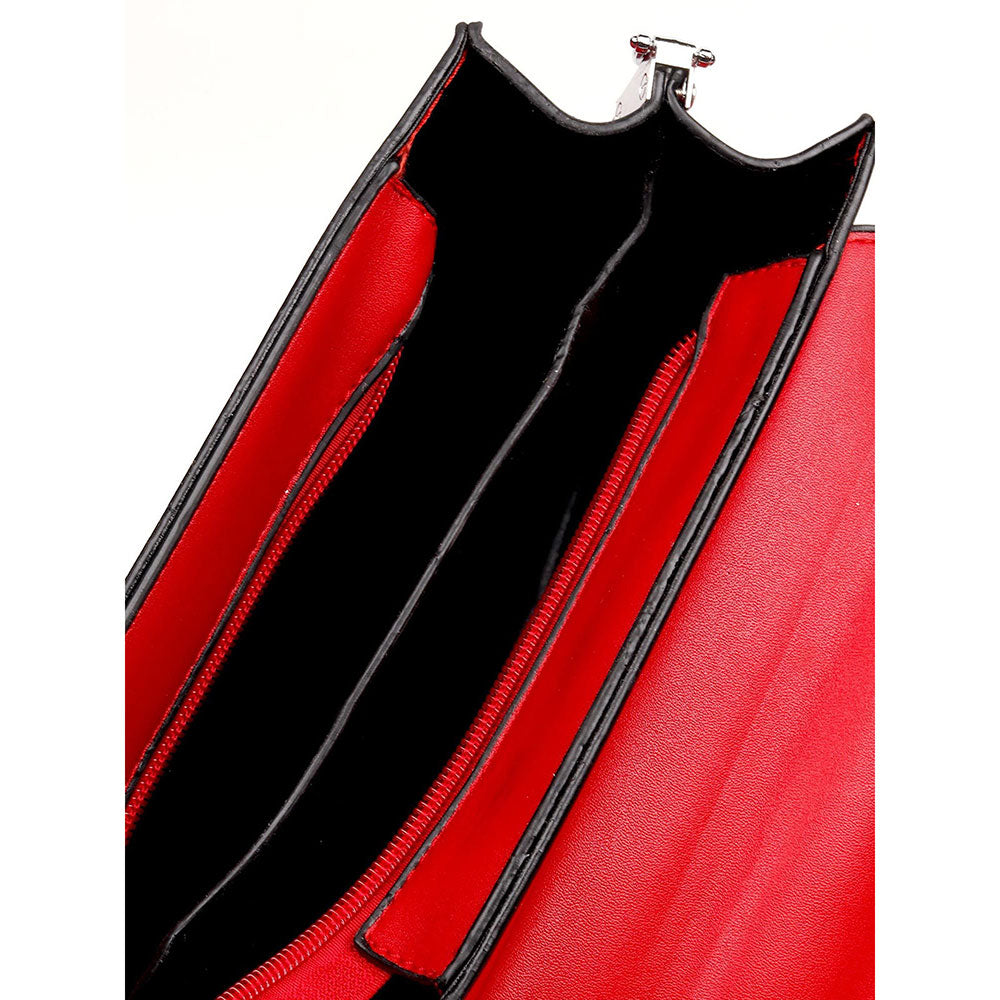 Odette Solid Sporty Red Trendy Sling Bag