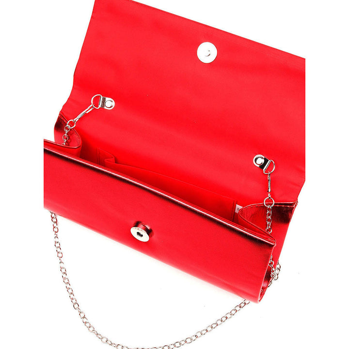 Odette Red Solid Sling And Cross Bag