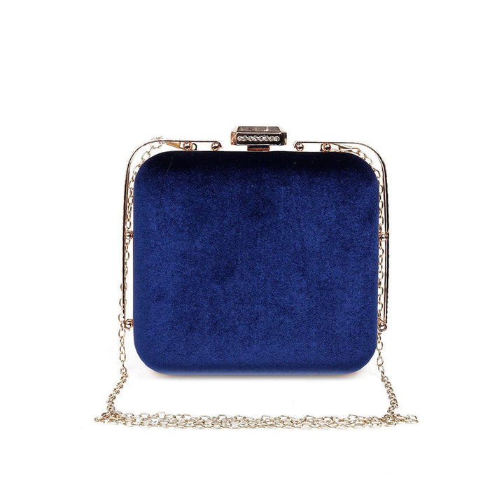 Odette Blue Embellished Clutch Sling