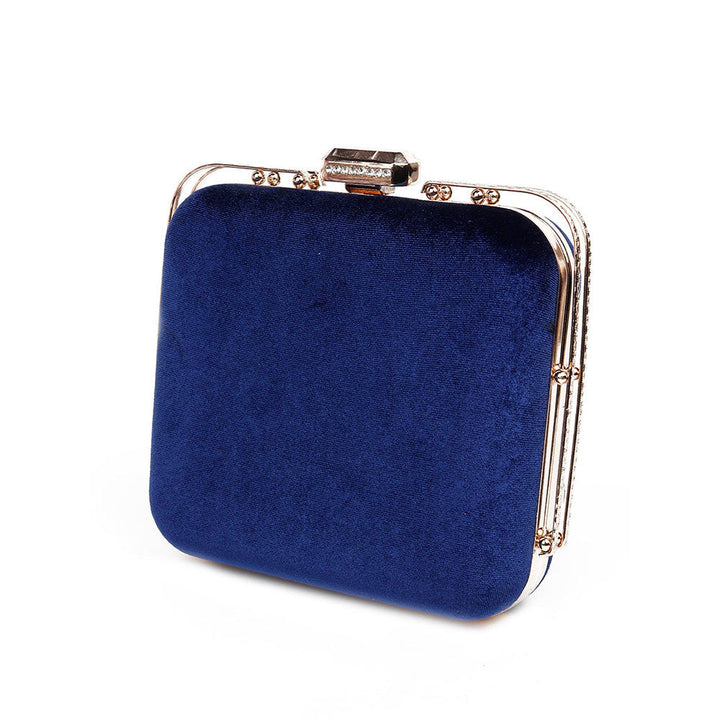 Odette Blue Embellished Clutch Sling