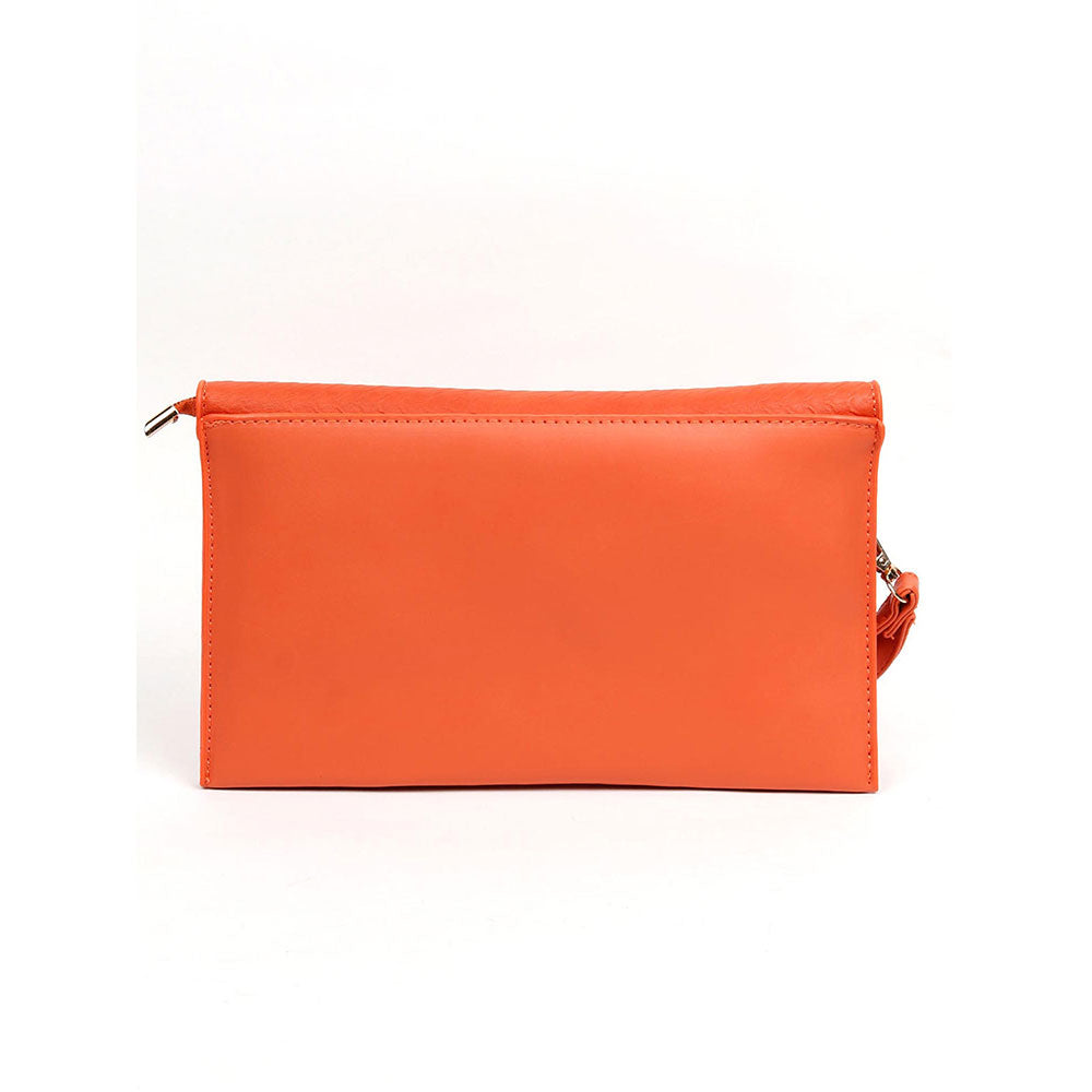 Odette Orange Embellished Clutch