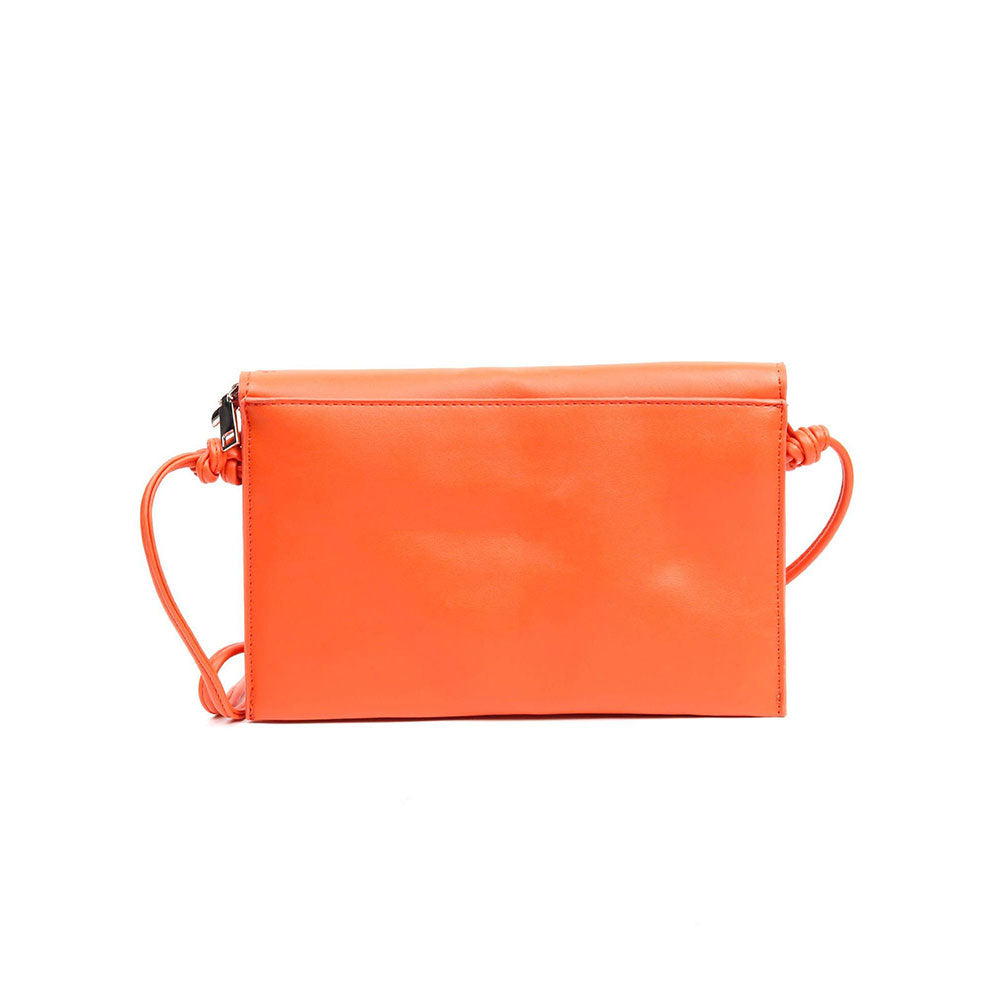 Odette Orange Solid Sling And Cross Bag