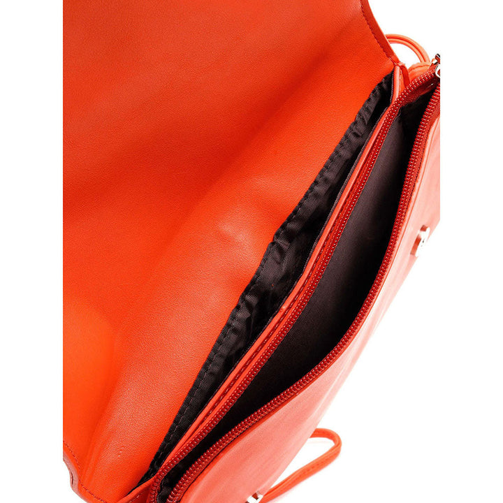 Odette Orange Solid Sling And Cross Bag