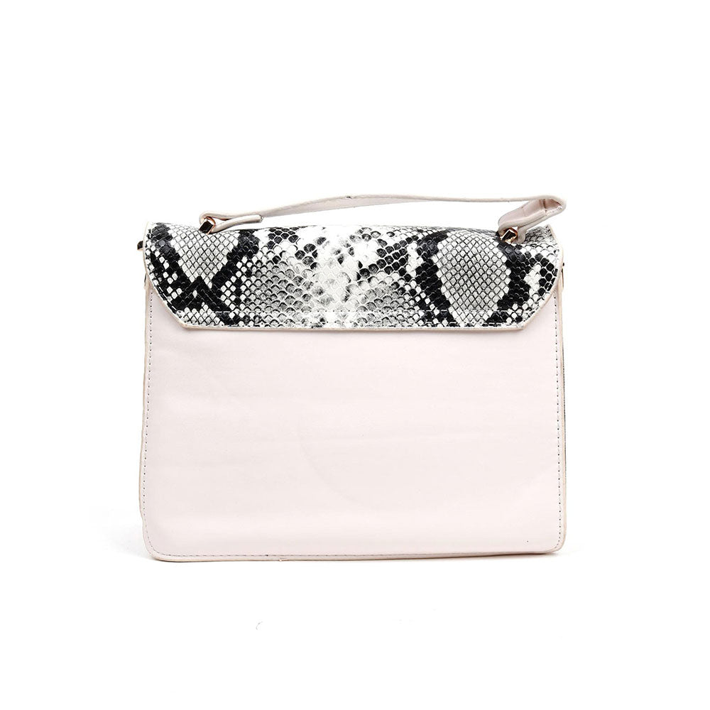 Odette Cream Printed Sling And Cross Bag