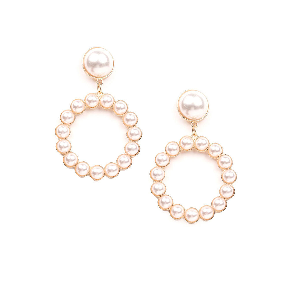 Odette Stunning Pearl-Embellished Hoop Earrings