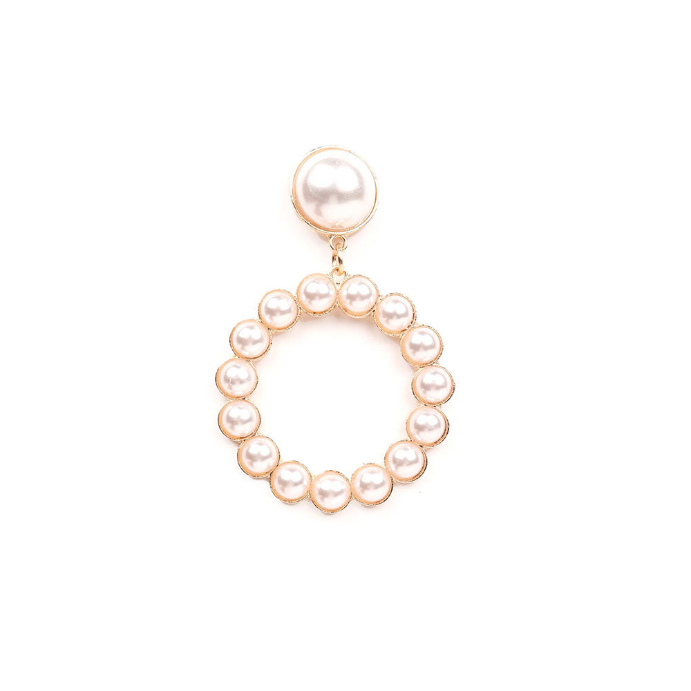 Odette Stunning Pearl-Embellished Hoop Earrings