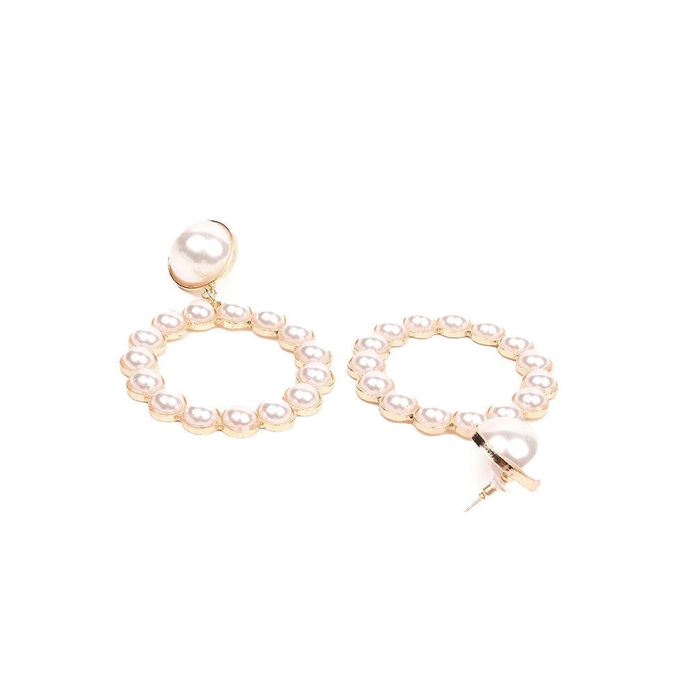 Odette Stunning Pearl-Embellished Hoop Earrings