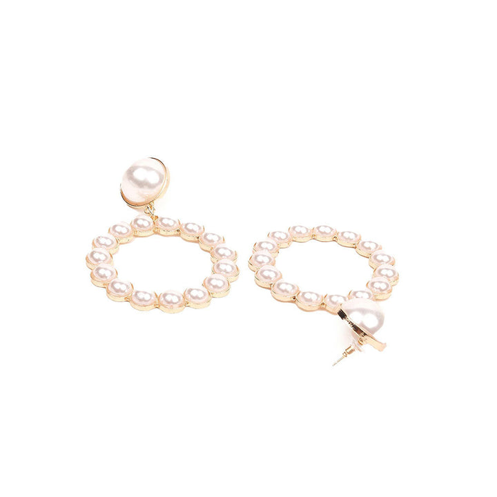 Odette Stunning Pearl-Embellished Hoop Earrings