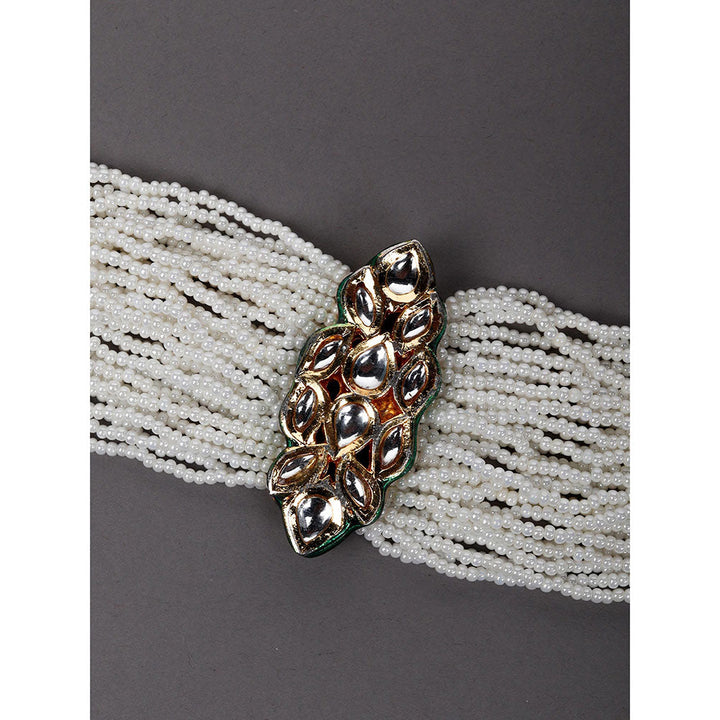 Odette Fully Beaded bracelet With Kundan Work