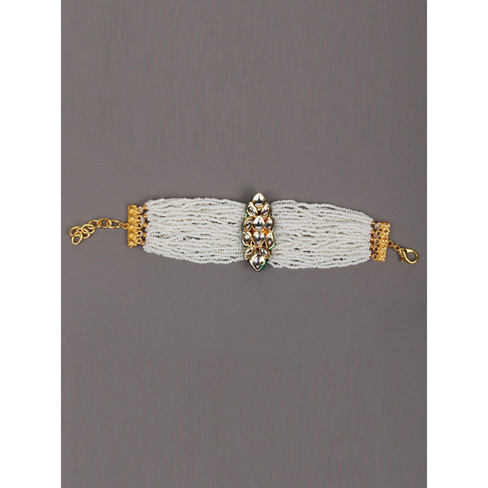 Odette Fully Beaded bracelet With Kundan Work