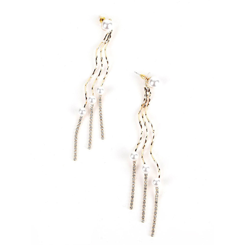 Odette Bold Golden Pearl Dangles