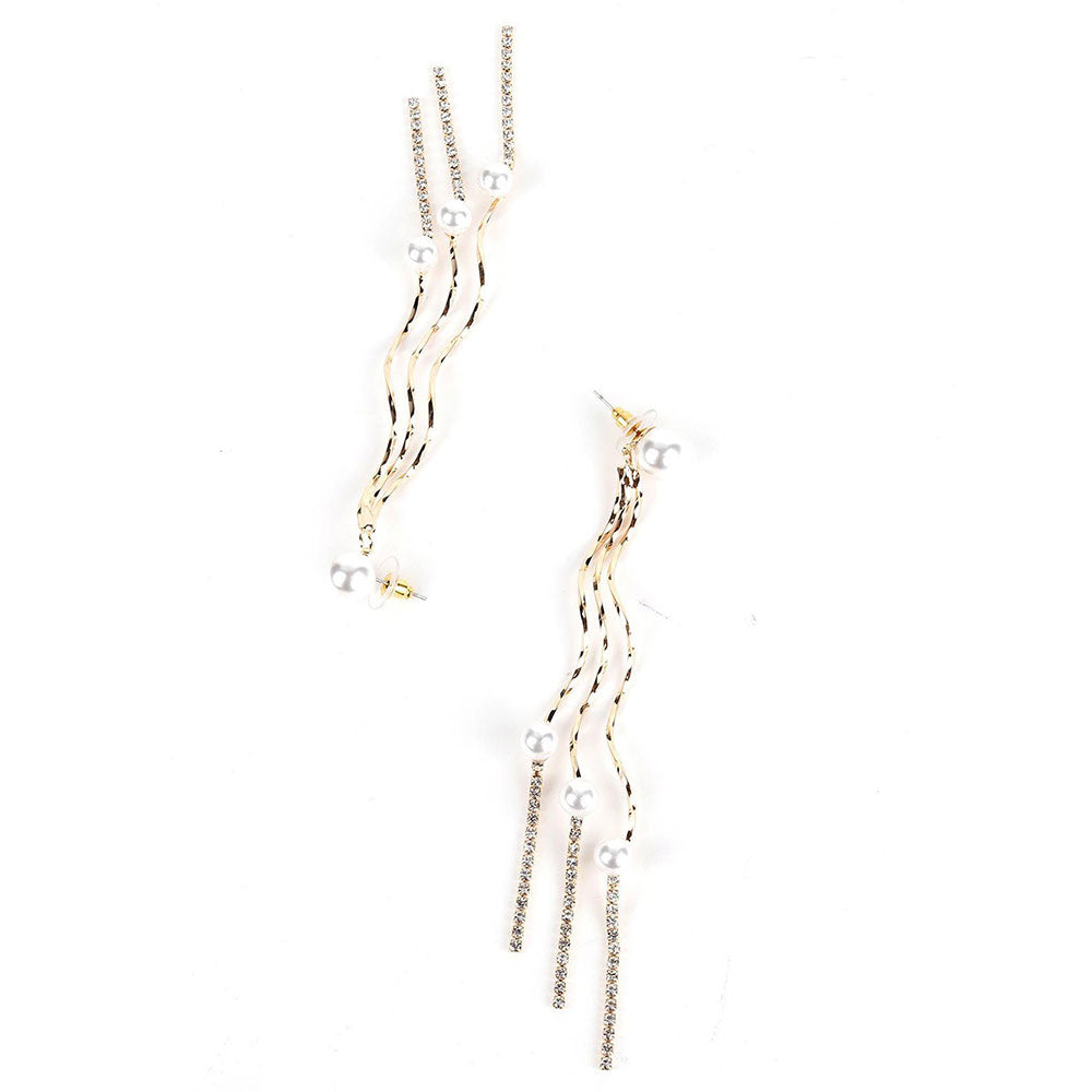 Odette Bold Golden Pearl Dangles