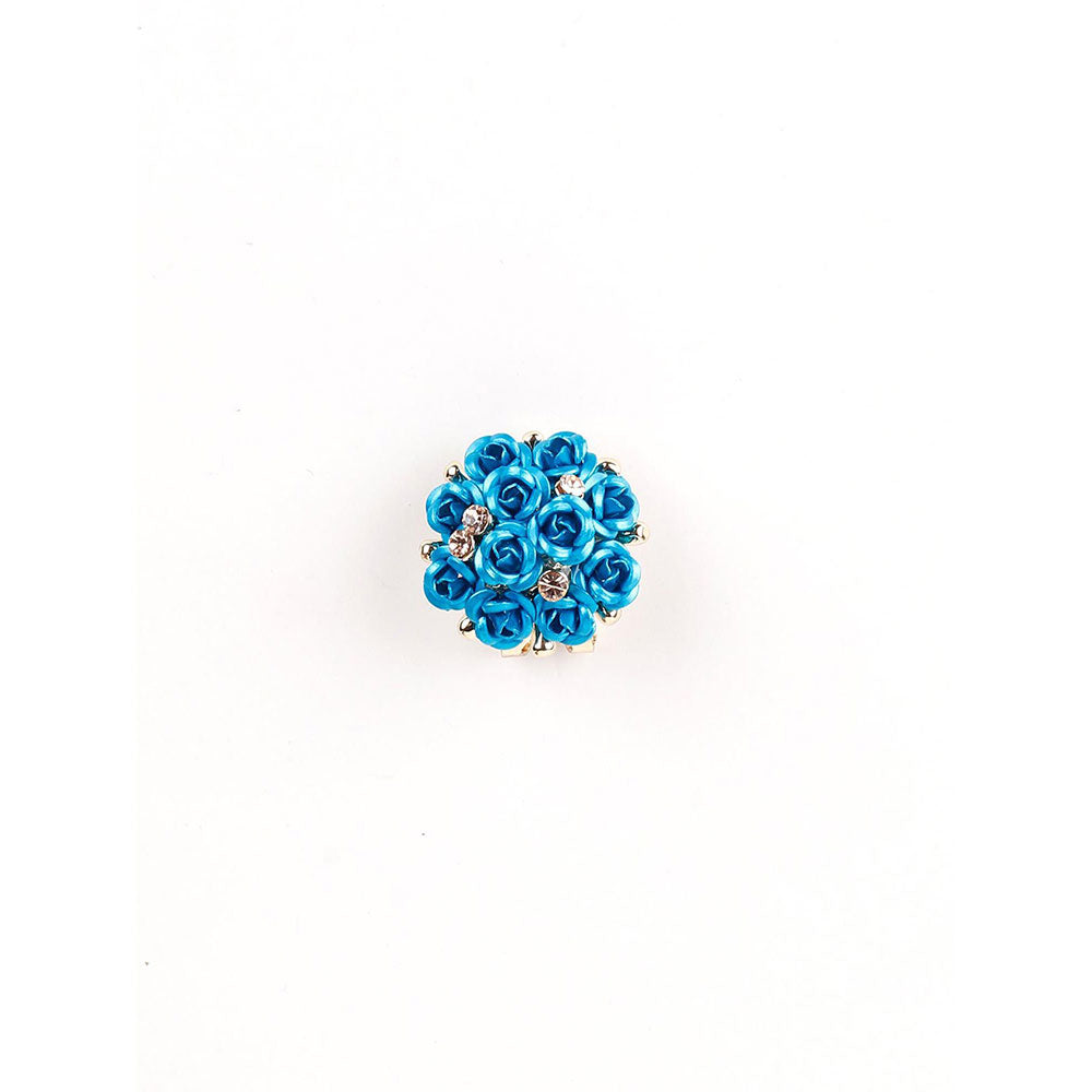 Odette Floral Blue Stud Earrings