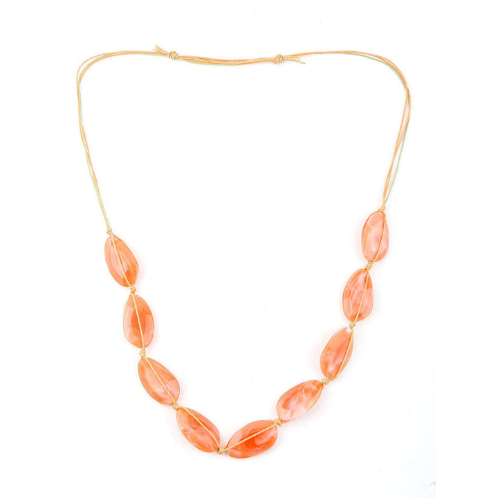 Odette Orange Chunky Abstract Necklace