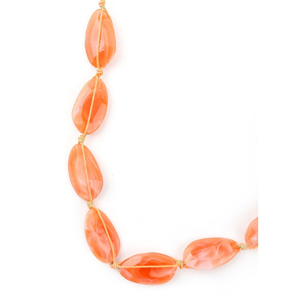 Odette Orange Chunky Abstract Necklace