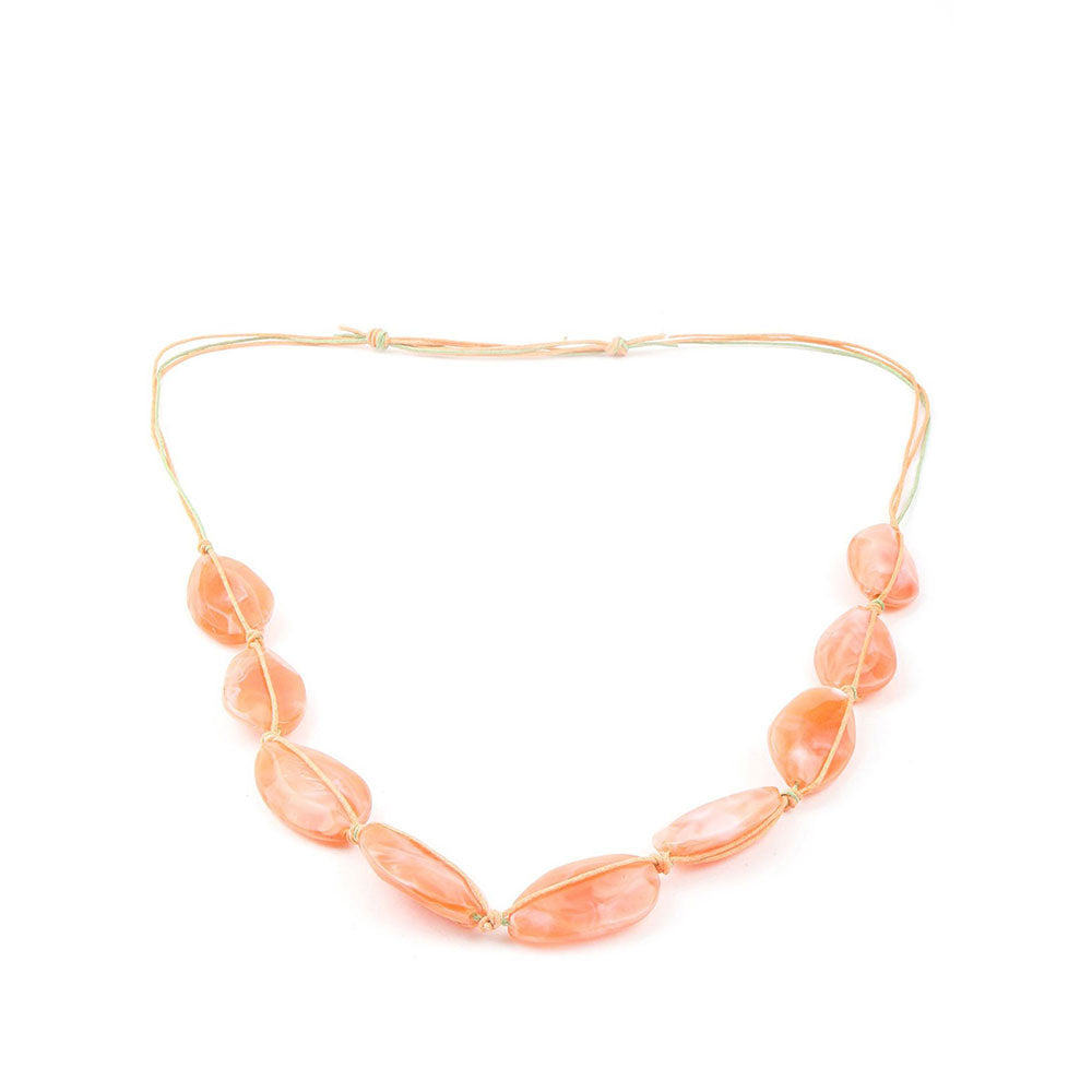 Odette Orange Chunky Abstract Necklace