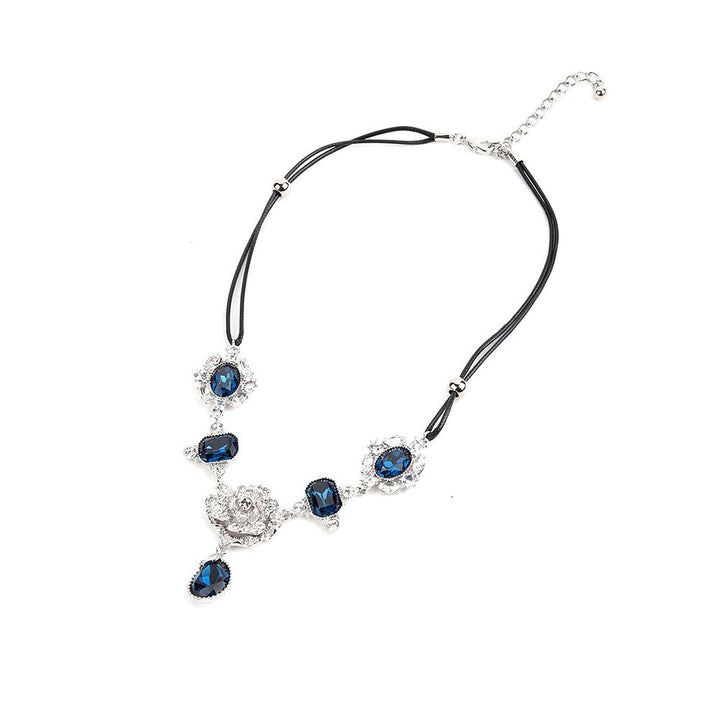 Odette Blue-Coloured Collar Necklace