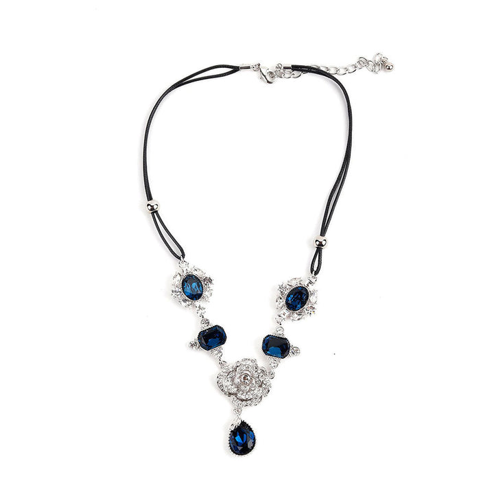 Odette Blue-Coloured Collar Necklace